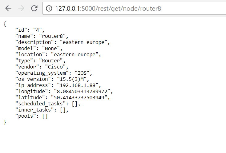 GET call to retrieve a node